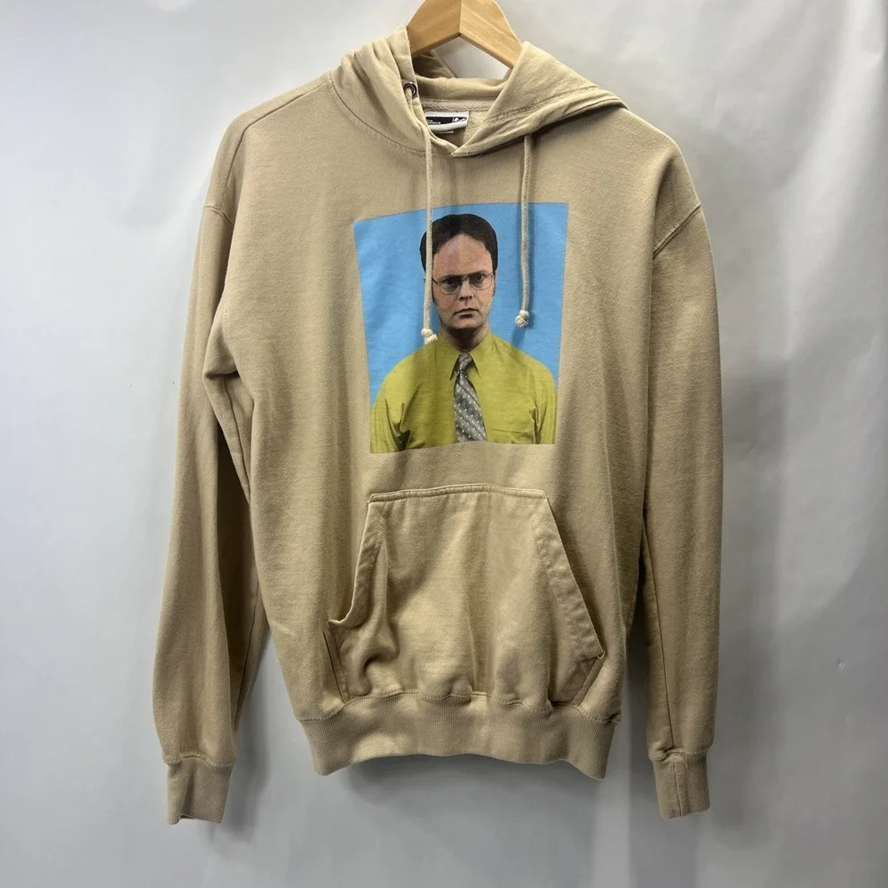 The Office Dwight Hoodie False Adult S‎ Small Tan.  Comes With Socks 
